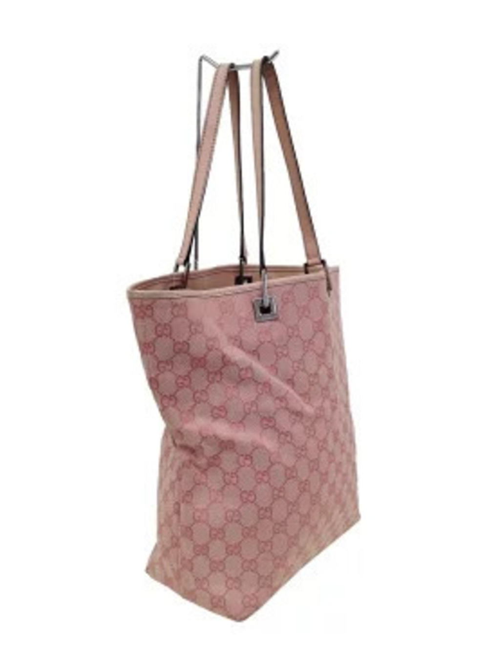 Gucci Tote Bag GG Pink Jacquard Leather